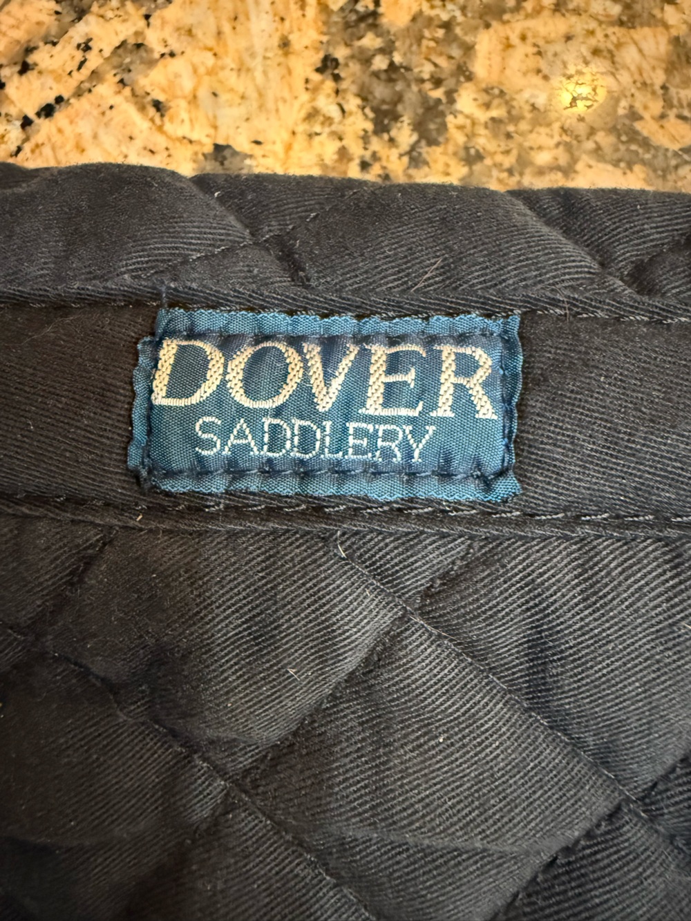DOVER PONY Black Quilted square English used saddle Pad